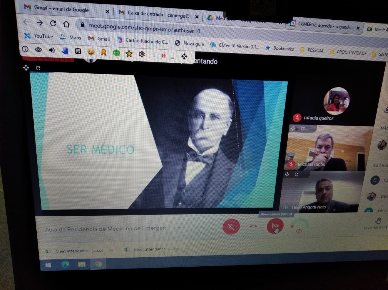 Aula na Residência de Medicina de Emergência