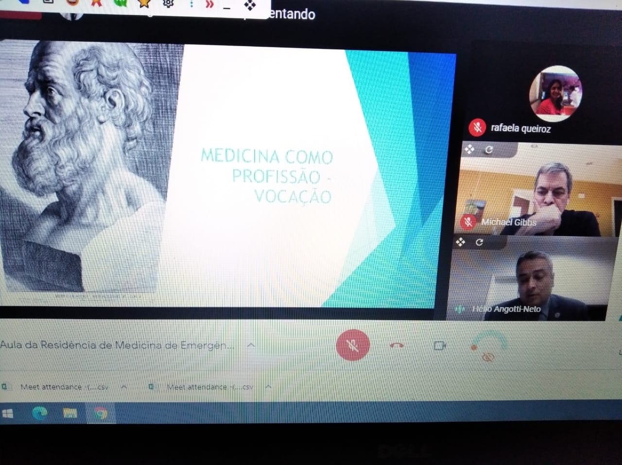 Aula na Residência de Medicina de Emergência
